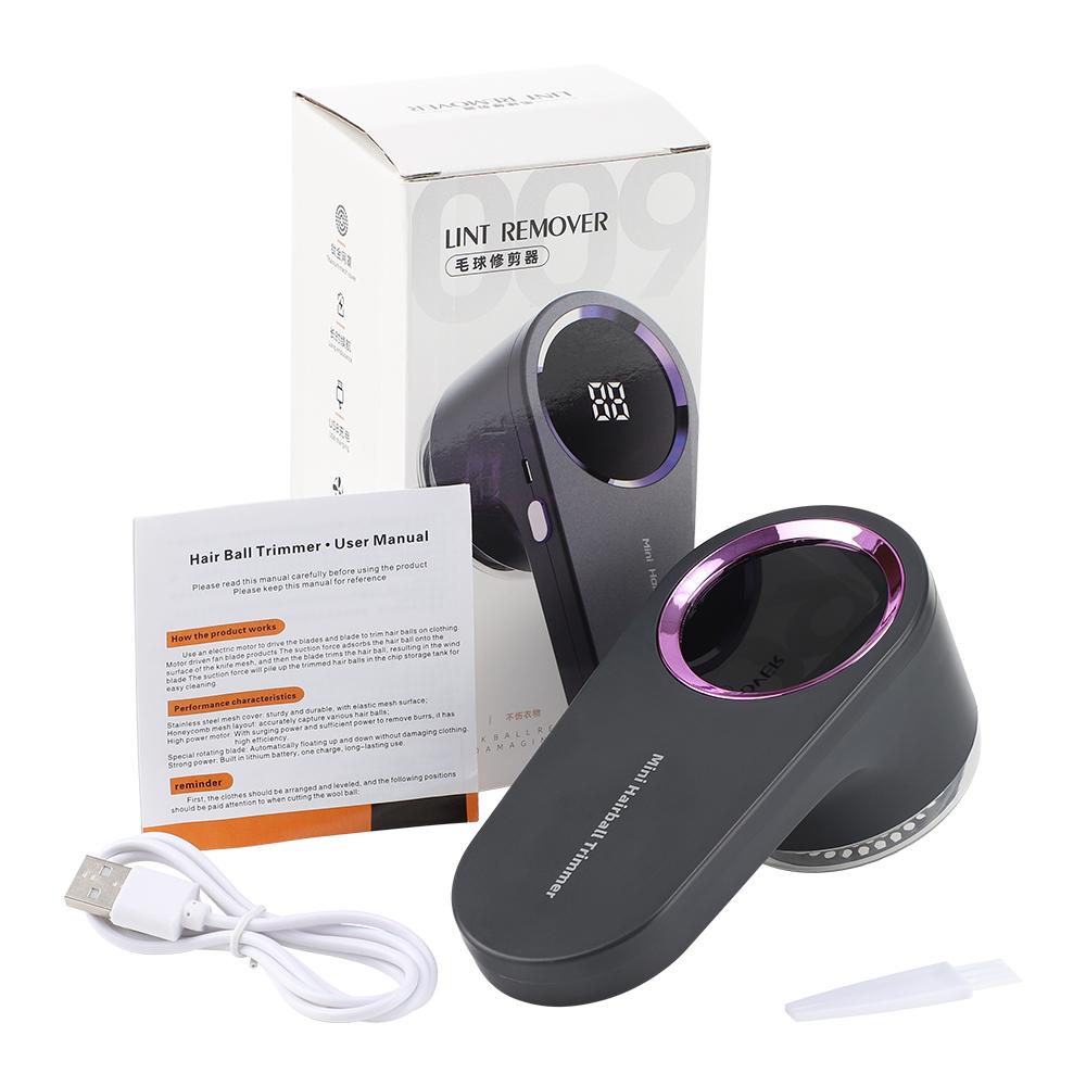 Electric Lint Balls Trimmer for Clothing LED Digital Display Pellet Fluff Remover Fuzz Fabric Shaver Sweater Pilling USB Charge