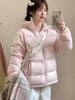 Down jacket women's short new winter white duck down thickened small couple popular winter hooded jacket