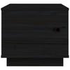  Coffee Table, Black, 40x50x35 Cm, Solid Pine Wood