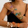 Women Summer Vacation Flower Bracelet European American Hot Light Luxury Drip Oil Multi-layer Pastoral Versatile Wrist Accessory