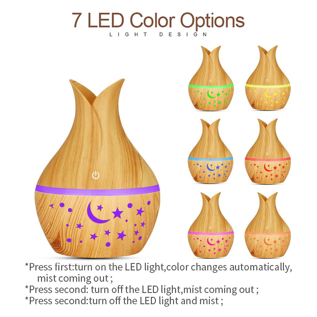 YX-188X 300ml Humidifier Colorful LED Lamp Large Capacity USB Air Diffuser Mist Maker for Home Office Car Air Humidifier Night Light
