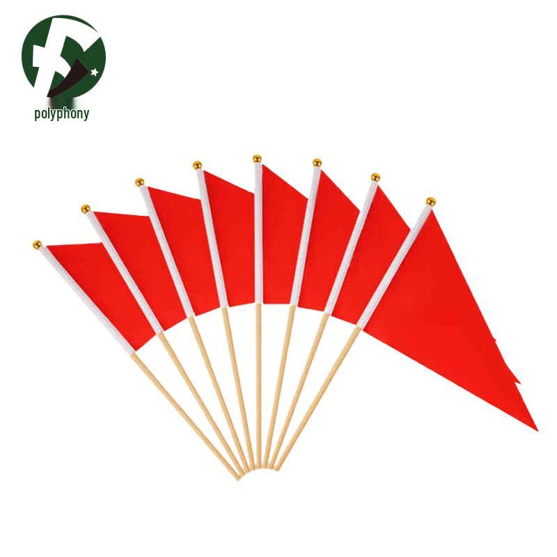 

Mini Red Flags with Bamboo Stakes, 10-Pack