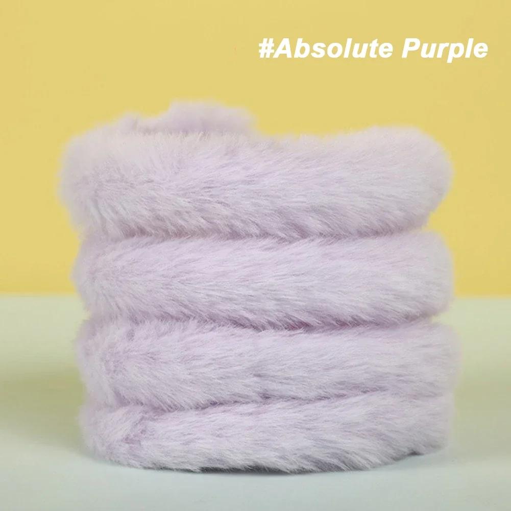 1m Plush Rabbit Hair Twisting Rod Color Fur Ribbon Tapes Rod DIY Gift Plush Twist Wire Stick Dog Toy Handmade Sewing Accessories