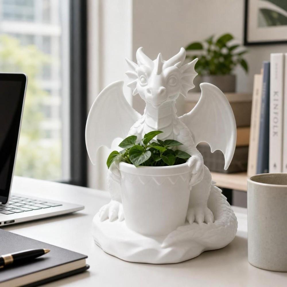 3D Printed Succulent Plant Flowerpot Gothic Style Desktop Ornaments Dragon Planter Pot  Table