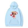 Energetic Girl Heart Apricot Ballet Hoodie – Spring/Autumn Girls' Sweatshirt with Heart Print