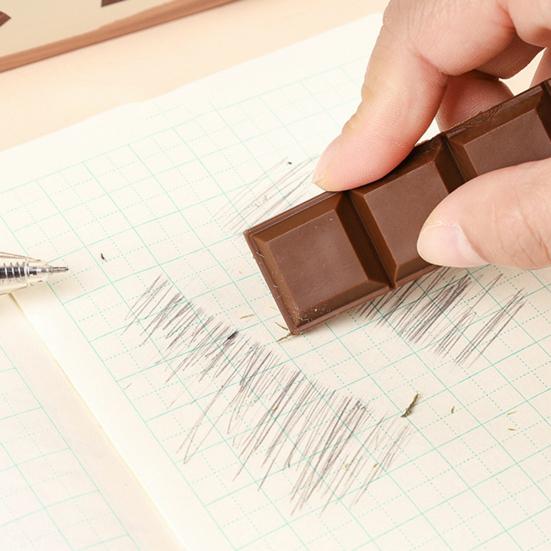 Chocolate Shaped Eraser Soft Eraser Clean Wipe Correction Eraser Less Debris No Smudge Pencil