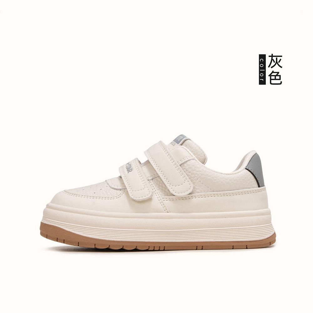 Children's board shoes 2025 spring new Korean version girls Velcro casual board shoes little white shoes boys sports shoes