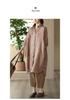 2026 Spring Women's Retro Cotton Linen Dark Pattern Mid-Length Cardigan Shirt