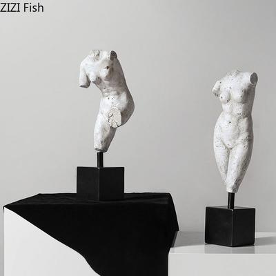 Broken Aesthetics Human Body Sculpture Imitation Plaster Retro Body Art Statue Character Resin Crafts Desk Decoration Ornaments