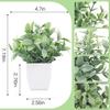 4 Pack Fake Plants Mini Artificial Greenery Potted Plants for Home Decor Indoor Office Table Room Farmhouse Bathroom Decor
