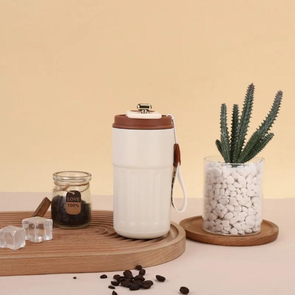 Smart Temperature Display Coffee Cup 450ml, 316 Stainless Steel Vacuum Insulated Thermo Bottle, Portable Thermal Mug for Office