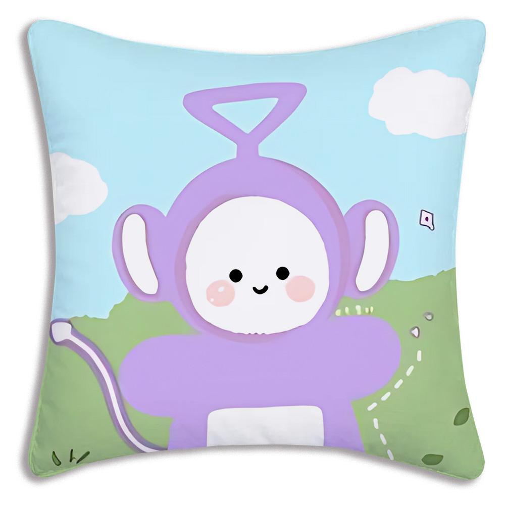 Cute Cartoon For Teletubbiess Pillow Covers Cartoon Sofa Decorative Home Double-sided Printing Short Plush Cute Cushion Cover
