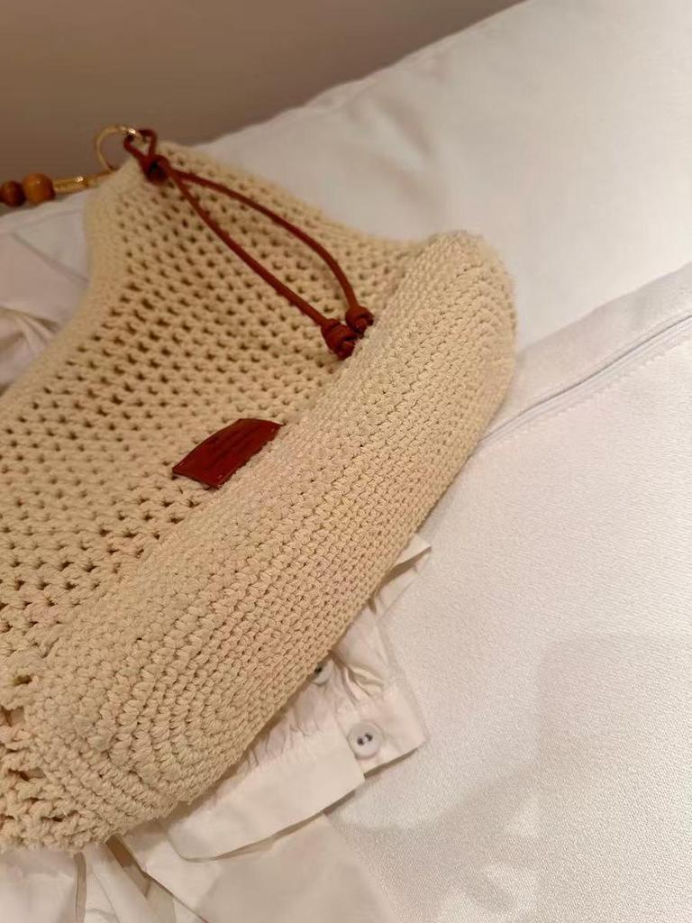 Women's Large Capacity Woven Tote Bag - Spring/Summer Vacation Style, Single Shoulder/Crossbody Straw Bag