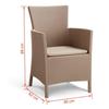 Allibert Chaises à dîner de jardin 2 pcs Iowa Cappuccino