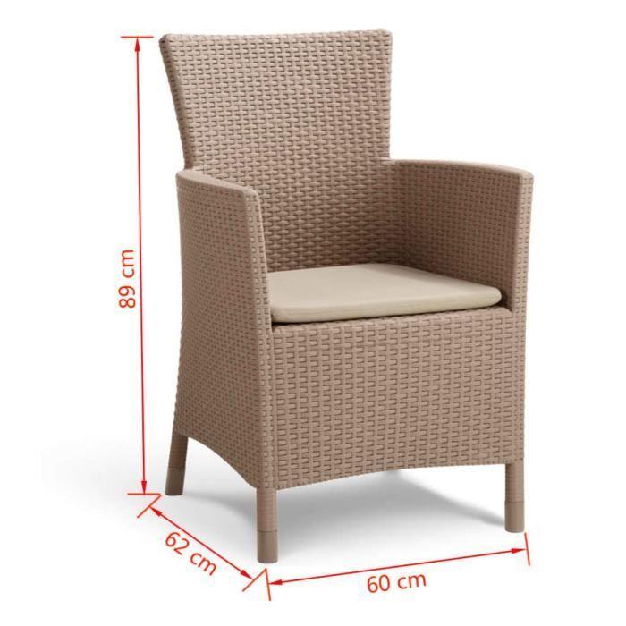Allibert Chaises à dîner de jardin 2 pcs Iowa Cappuccino