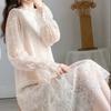 Spring 2025 Lace Bodycon Dress With Long Sleeves For Plus Size Women
