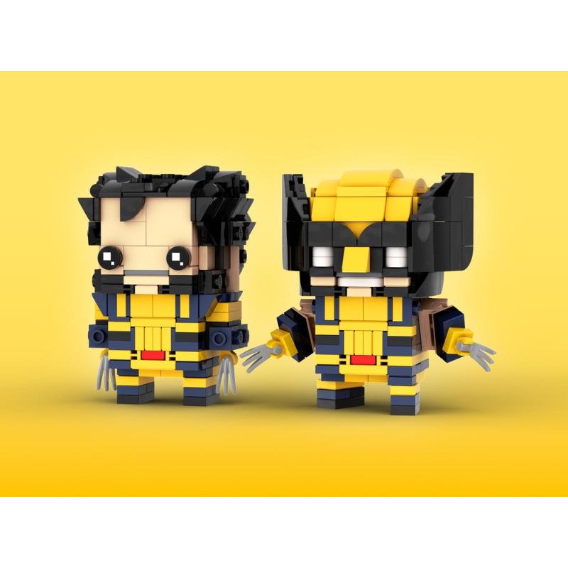 Platinum Brick BOBlocks MOC-158425 Wolverine Blockhead Figure  Deadpool & Wolverine