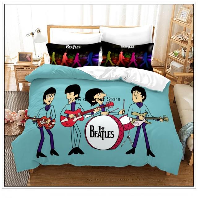 Buy British Rock Band Bedding Set Classic Beatles Art Music Duvet Cover Comforter Bedspread Soft
