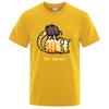 Angry Cat Go Away Cartoons Print Unisexs Tshirts Oversized Crewneck T Shirts Breathable Clothes Summer Cotton TShirt Loose