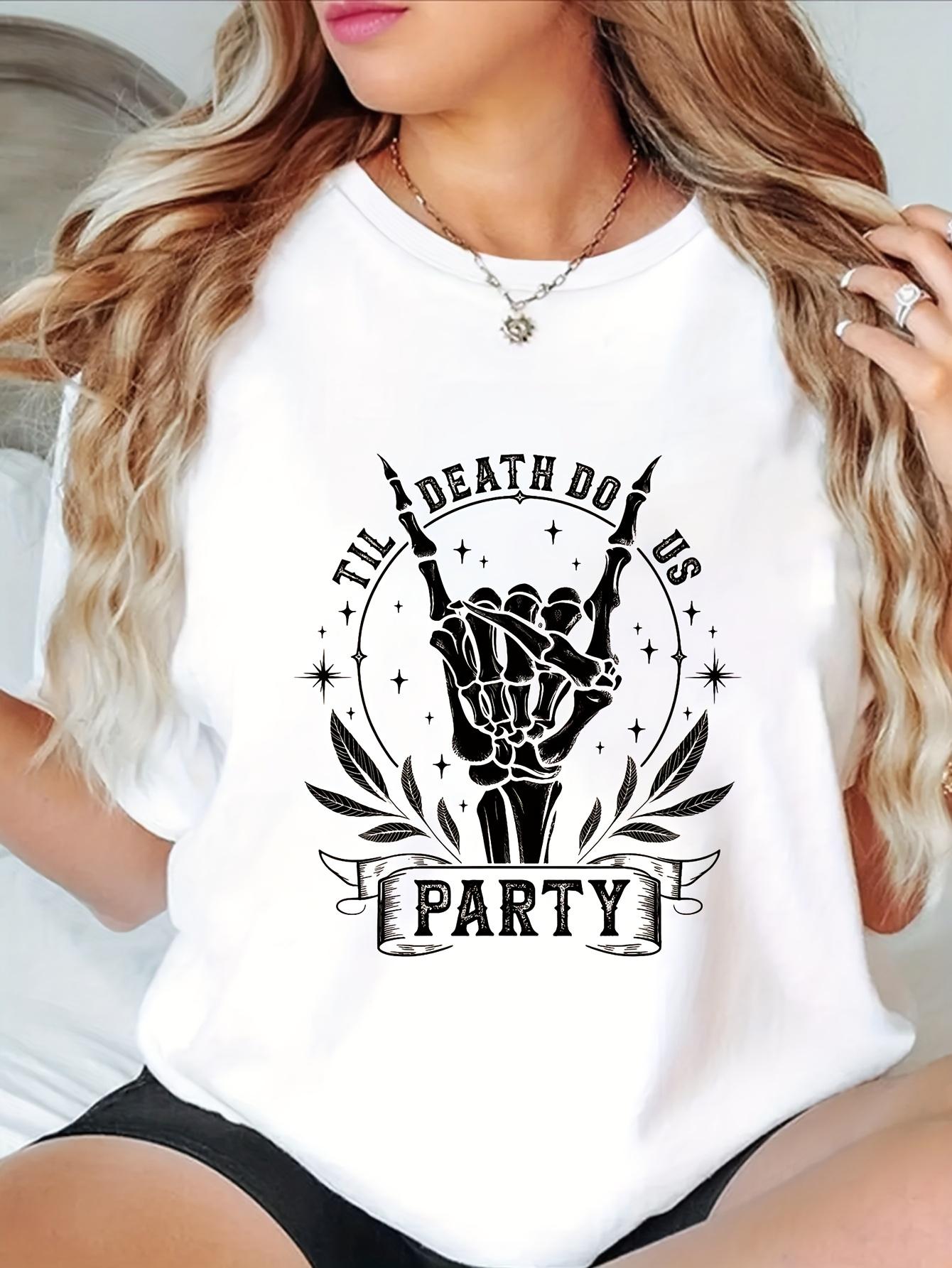 Til Death Do Us Party Skeleton Hand Rock T-shirt M