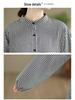 Spring Plaid Linen Dress: Women's Retro Long Sleeve Design Skirt