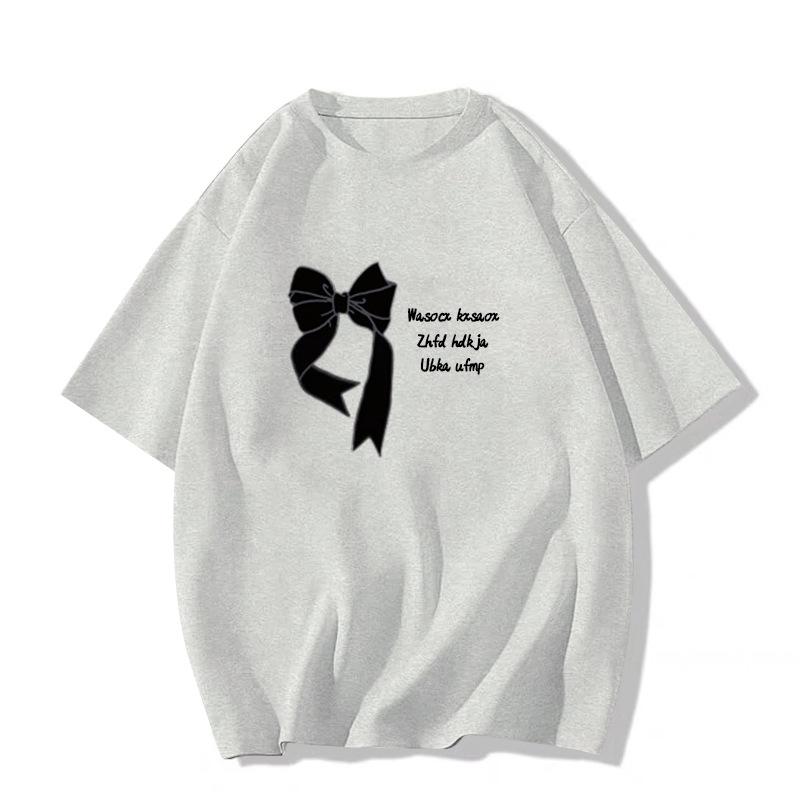 Large size summer design pure cotton short-sleeved t-shirt women's new loose Hong Kong style chic niche t-shirt top