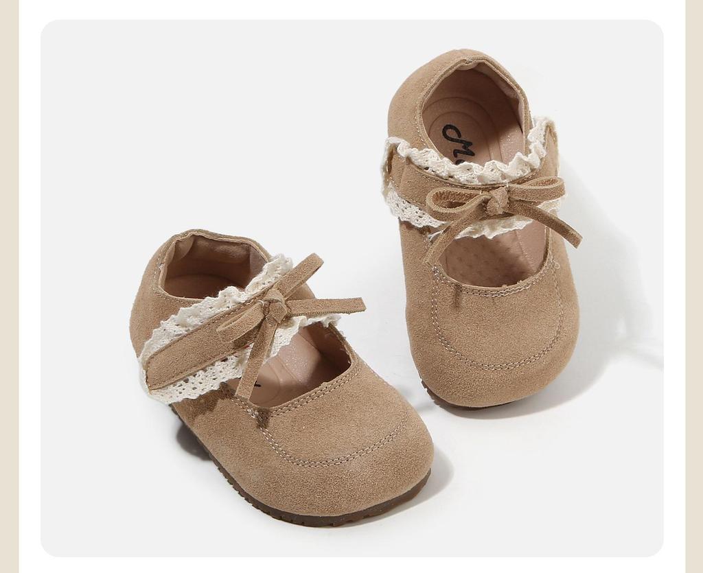 Frühling 2026 Baby Mädchen Schleife Weiche Sohle Leder Lauflernschuhe - Prinzessinnen Ballerinas
