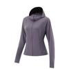 Li Ning Ice Silk Cool Comfort Casual Versatile Hooded Jacket Women Jacket Dark-Gray Purple AFDVE38-11