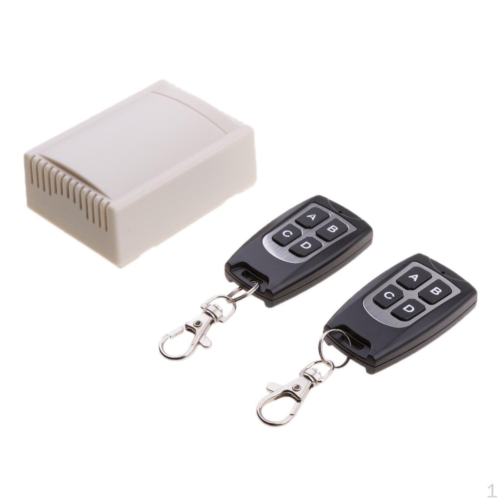 433 4 CH Remote Control Switch DC12V Receiver And 2 Transmitter