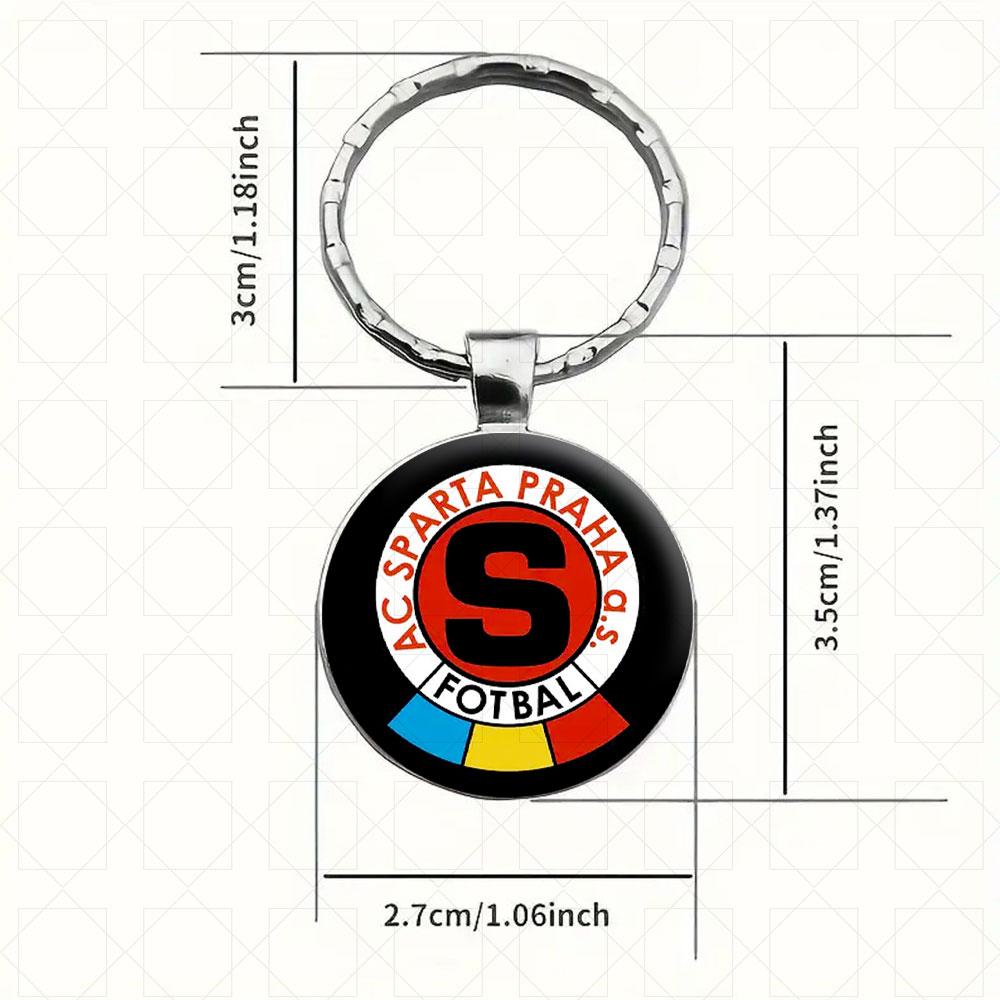 1 Stück Sparta Football Club Umhänge-Schlüsselanhänger Langlebig DIY Auto-Schlüsselanhänger Zubehör Souvenir-Geschenk für Männer Frau Fußballfans