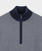 BROOKS BROTHERS Herringbone Half-Zip Sweater (Navy) (Bbwwmf4539Qew)