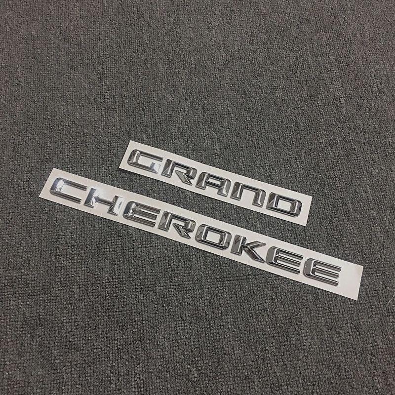 Per JEEP Grand Cherokee Emblema Lettere in ABS Styling Auto Adesivo Targhetta Nome Portiere Laterali Accessorio Auto Nero Opaco Lucido Cromo Rosso ni1