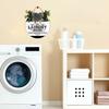 Laundry Room Loads Of Fun Sign,Weird Decor,Rustic Round Wooden Wreath,New Home Housewarming Gift For All Seasons Spring Summer Winter Autumn Fall D10