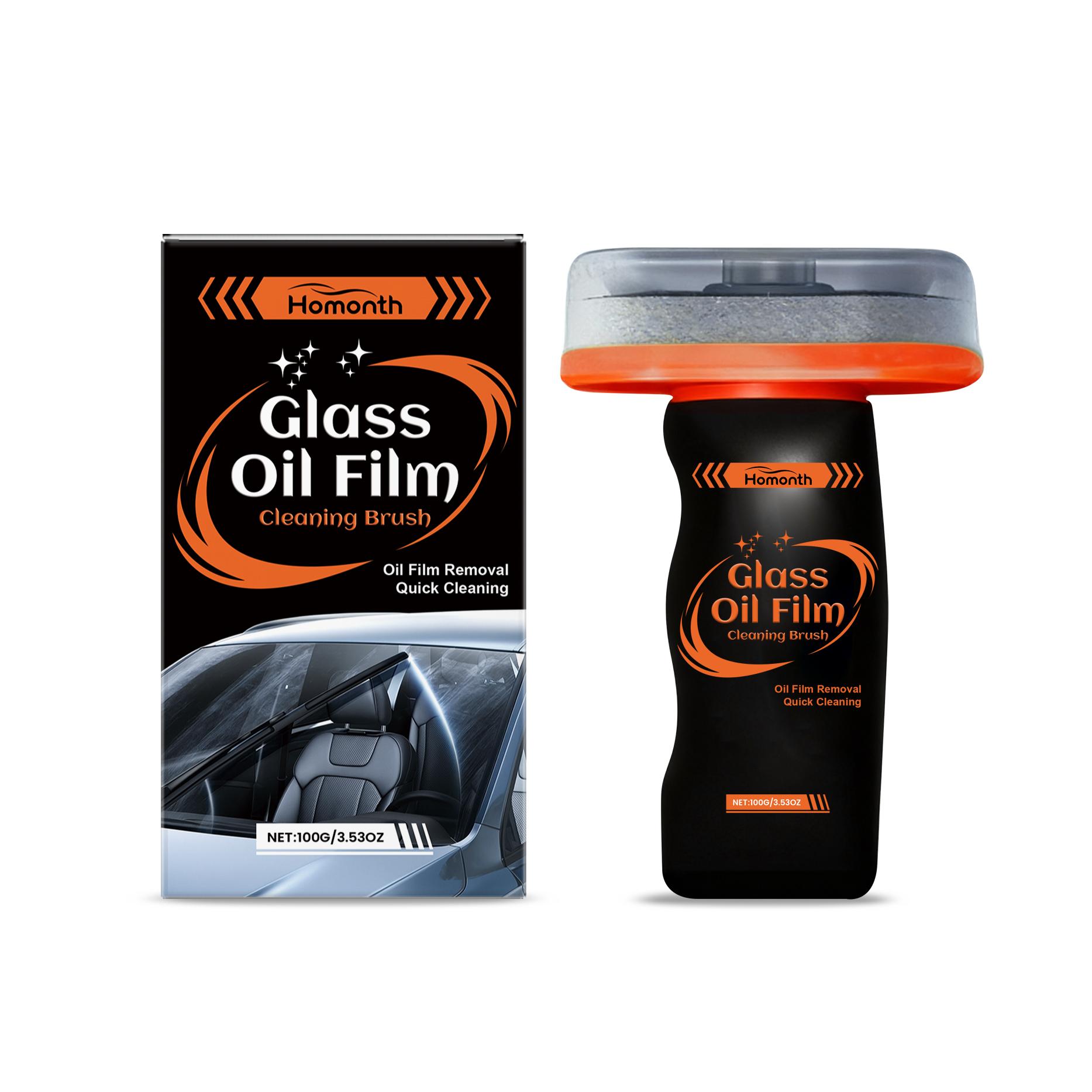 

Glass Oil Film Cleaning Brush - Cleans Water Stains & Dirt on Windshields & Rearview Mirrors, Leaves a Shiny Finish