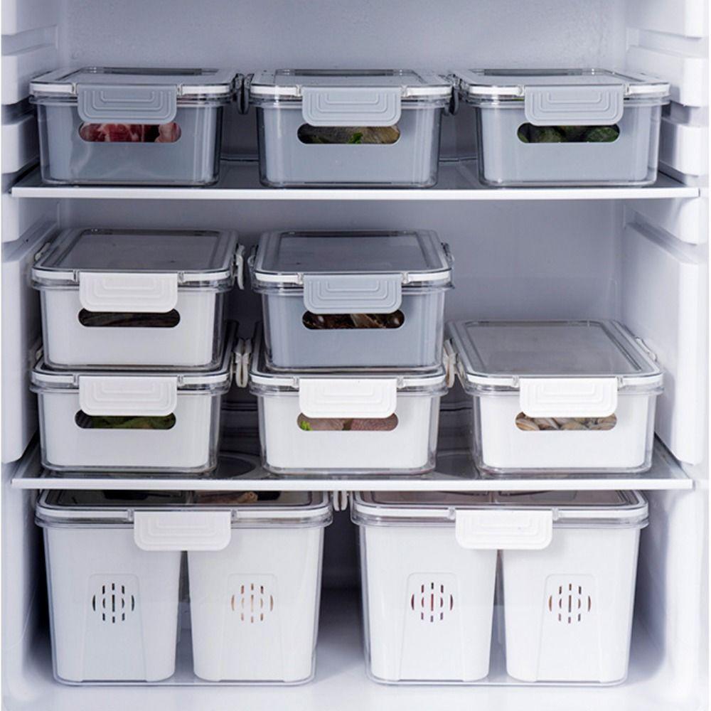 Removable Food Storage Containers Stackable Fruit Vegetable Storage Box Fresh-keeping Box  Kitchen