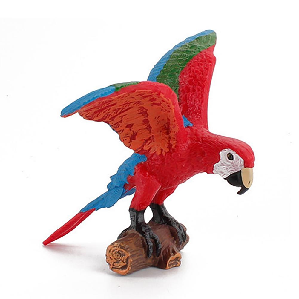 Simulation Bird Action Figures Parrot Macaws Budgerigar Lifelike Animals Model Kids Cognition Toys For Gifts