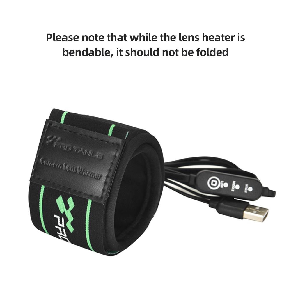 PRO TANLE USB Lens Isıtıcı 290mm/11.4in Kamera Len Isıtıcı 3 Sıcaklık Seviyesi Hızlı Eşit Isıtma