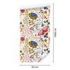 Wallpaper Flowers White, Cream, Coral and Beige for Living Room and Bedroom 50x1000
