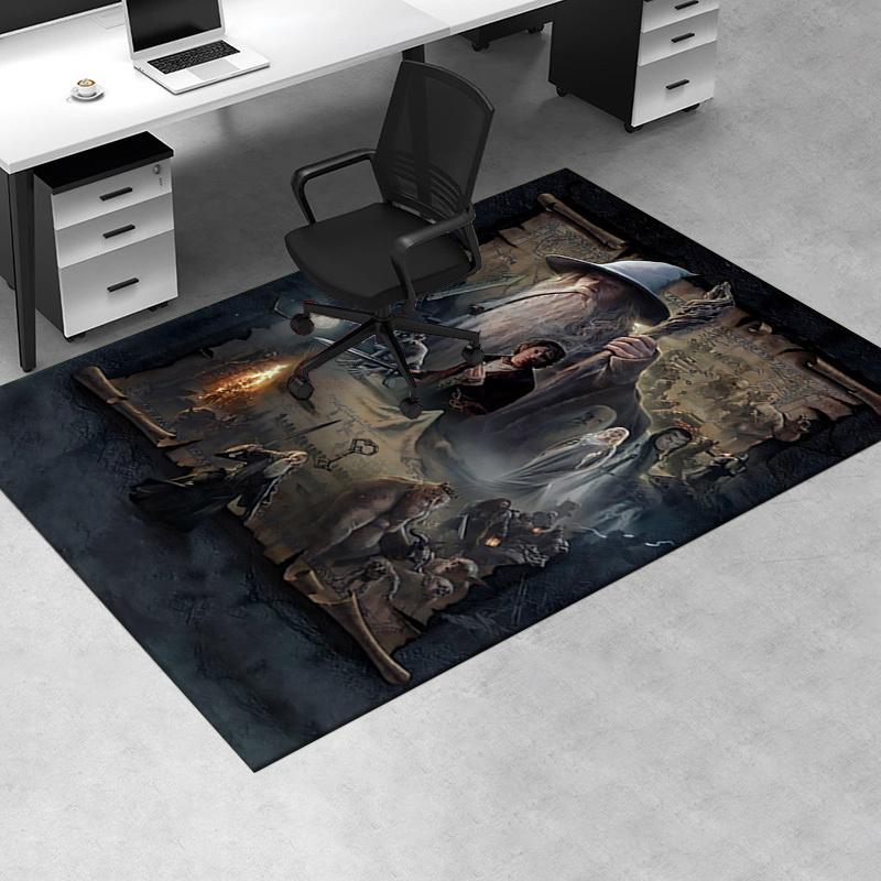 

Lord of the Rings: The Fellowship of the Ring Poster Print Office Mat Home Decor Office Desk Chair Rugs Chair Carpet for office Chair Mat Gi 60cm by 90cm