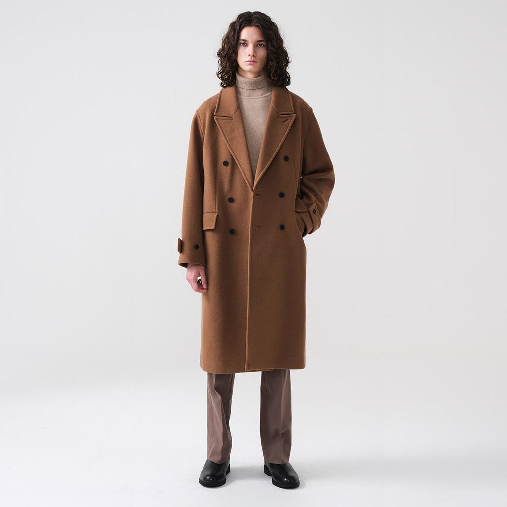 STCO Double-Breasted Wool Coat Brown (Oversized)_Sctud74Osh