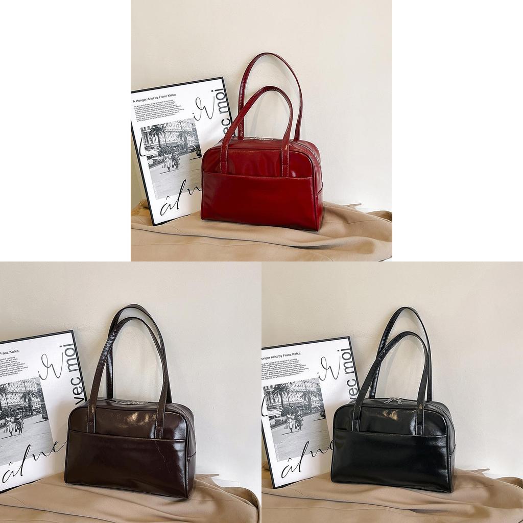 Minimalist Tote Bag Pu Large Capacity Shoulder Bag For Casual Daily Use