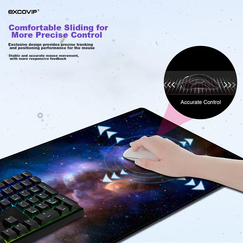 EXCO Planet Home Mouse Pad Large Size 700*300mm Laptop Office Gaming Mouse Pad Cute Cartoon Anime Keyboard Lock Edge E-Sports Desk Pad 0052