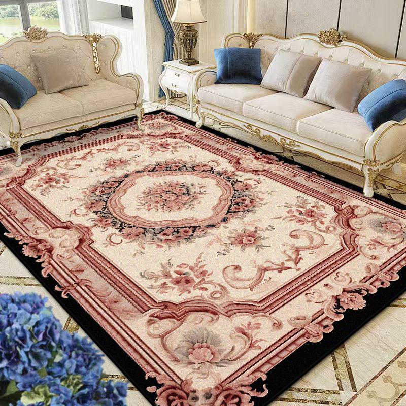 European Style Carpet Luxury Bedroom Decoration Flannel Customizable Rugs for Living Room Soft Fluffy Lounge Floor Mat Office