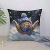 Cute Cat Double Sided Throw Pillow Cover Zipper Closure Cushion Case Sofa Bed Car Decor