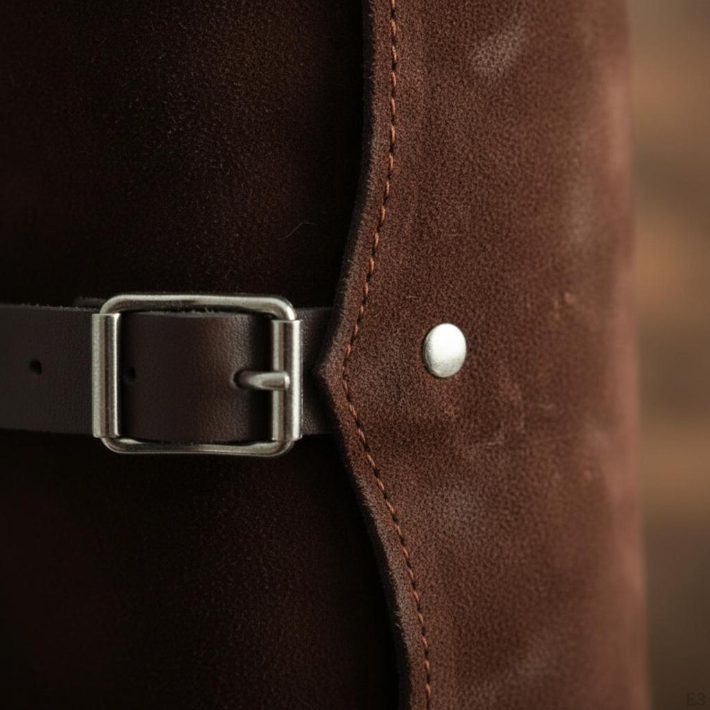 Unisex Wildleder-Stiefelüberzieher mit Schnallen | Spitze Vorderform, Flache Absatzform, Mittelalterliche Beinwickel