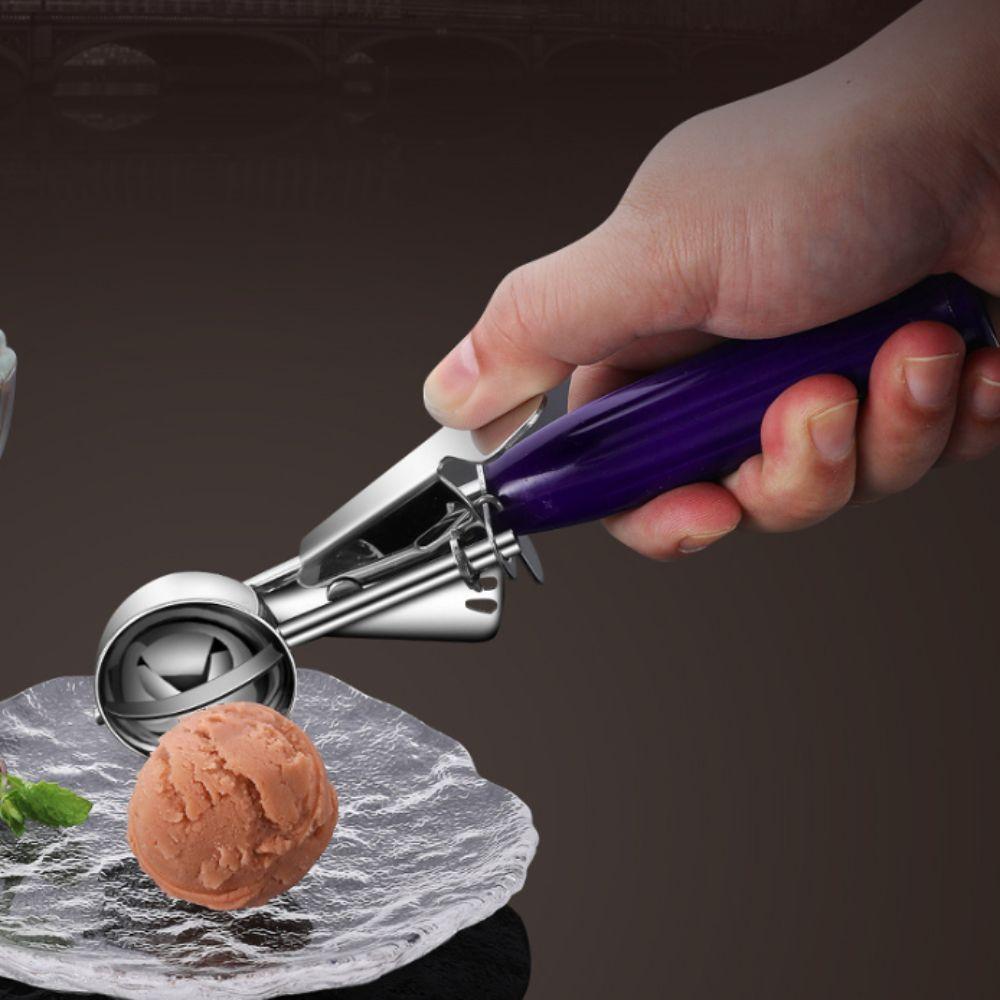 

Пластиковая ручка для мороженого с шариками-лопатками Пресс-форма для фруктовых шариков-лопаток для мороженого Магазин десертов Grey-70mm