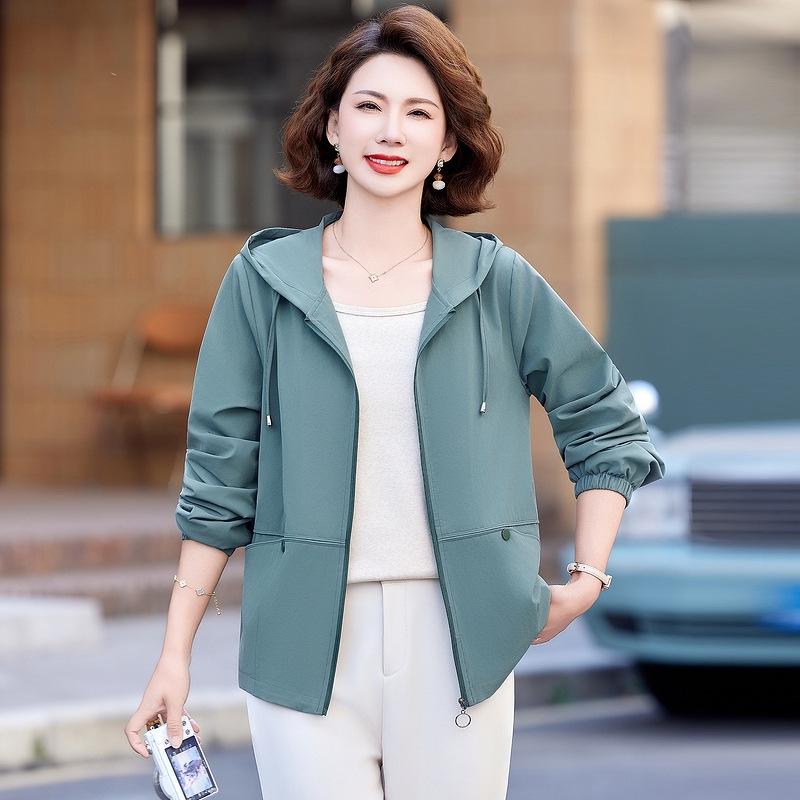 Modna Bluza z Kapturem na Jesień 2025 dla Kobiet w Średnim Wieku i Starszych - Codzienny i Wszechstronny Cienki Top