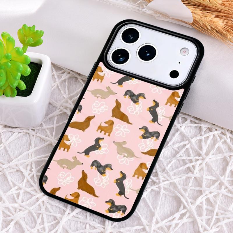 Dachshund Dog Phone Case for iPhone 17 Air 16 15 11 12 14 13 Pro Max Shockproof Cover