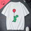 Fun Pizza Joguman Dinosaur T Shirt Unisex Clothes Short Sleeve Fashion Woman 100 Cotton Streetwear Womens Tshirts Men Tshirt