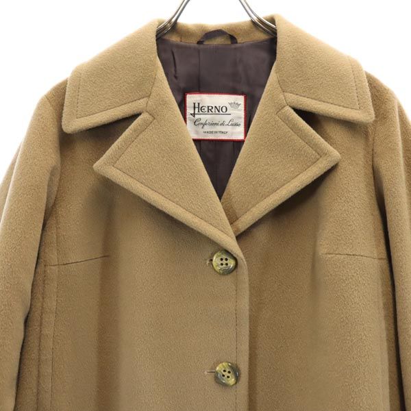 Herno Made In Italy Cashmere Blend Coat Beige Women Used